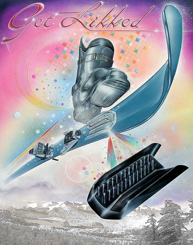 Boot Likker Poster, 噴槍 Airbrush on Board, 36x24 in.